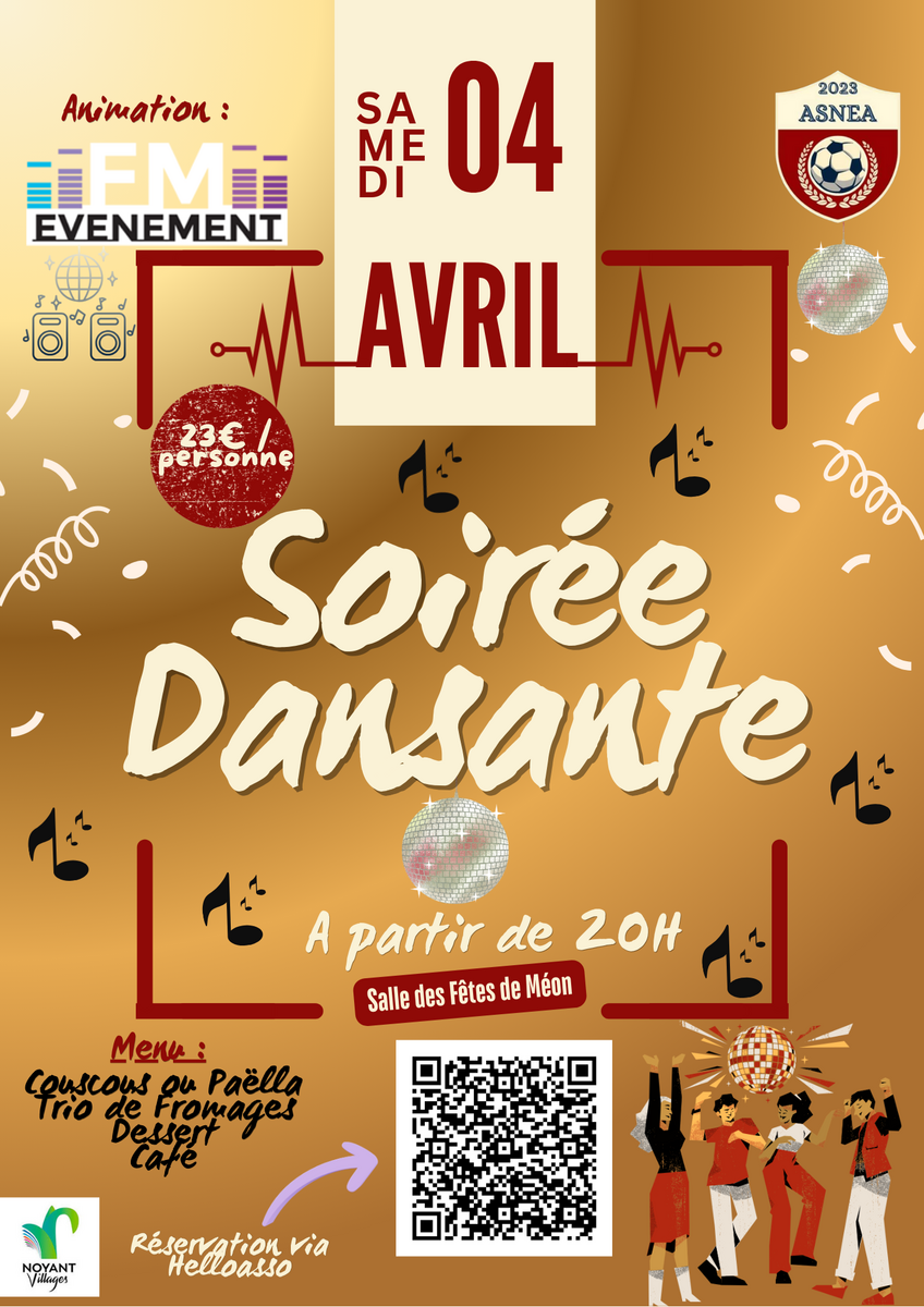 SOIRÉE DANSANTE - 04 AVRIL 2026