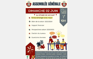 Assemblée Générale - Dimanche 02 Juin