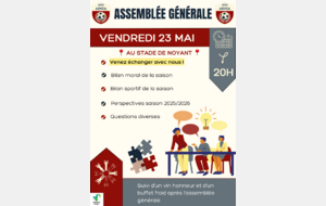 ASSEMBLEE GÉNÉRALE - 23 MAI 2025 À 20H