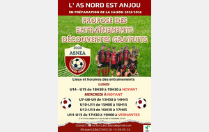 ENTRAÎNEMENTS JEUNES OUVERTS AU PUBLIC