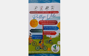 Rallye Vélo FASDN - Dimanche 15 Juin 2025