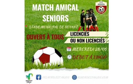 ENTRAÎNEMENT SENIORS OUVERT AU PUBLIC