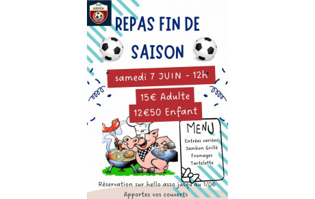 REPAS DE FIN DE SAISON DU 07 JUIN