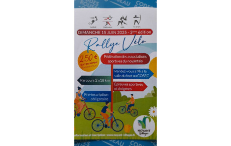 Rallye Vélo FASDN - Dimanche 15 Juin 2025