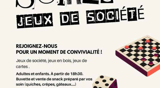 SOIRÉE JEUX DE SOCIÉTÉS - 29/11/2025